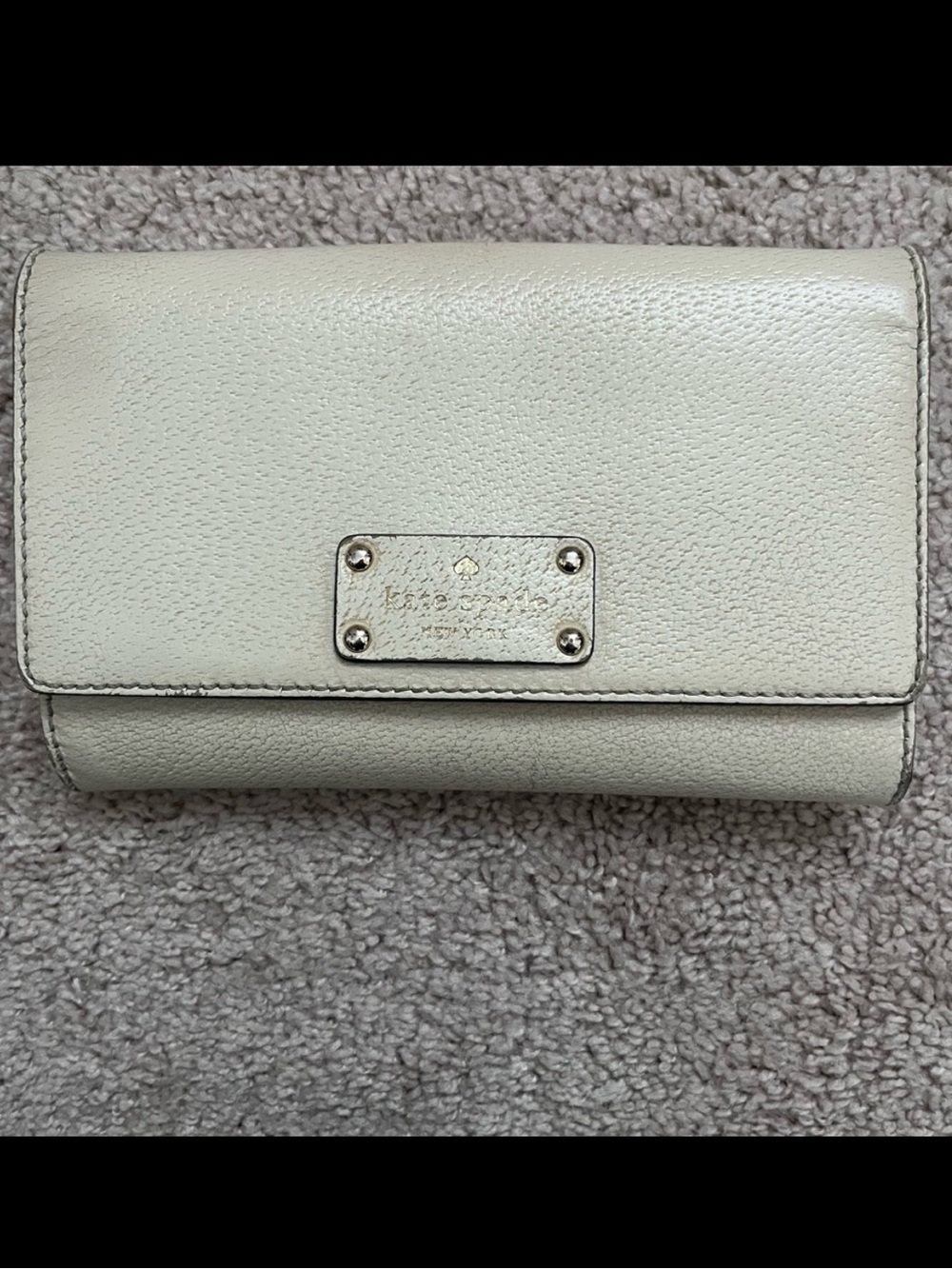Kate Spade Cream Leather Clutch